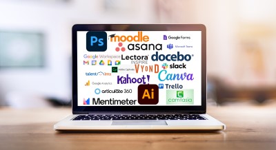màn hình máy tính có biểu tượng